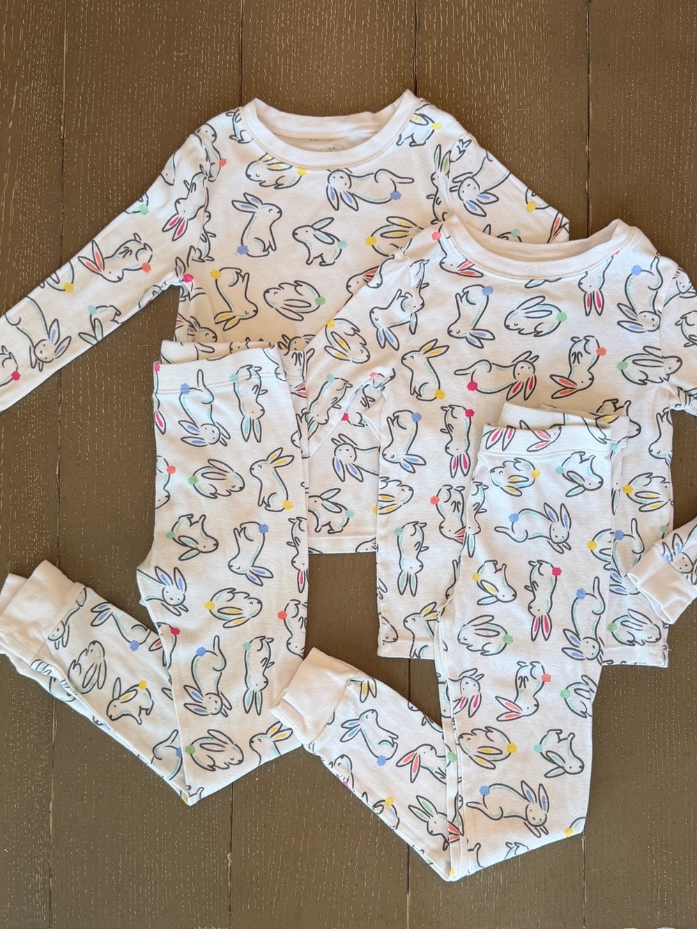 Celebrate! Easter Twin Girls’ Matching Bunny Pajama Sets/ Pajama Bundle • Size 6